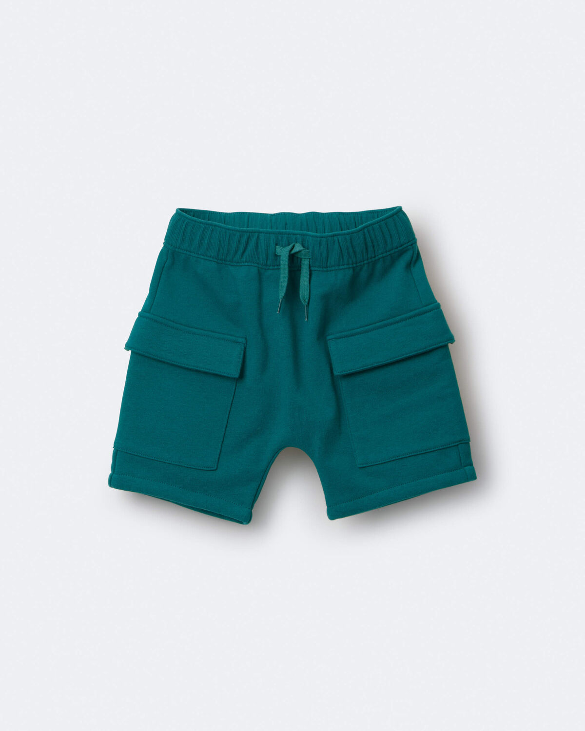 Toddler Boy French Terry Cargo Shorts - Green - Image 2