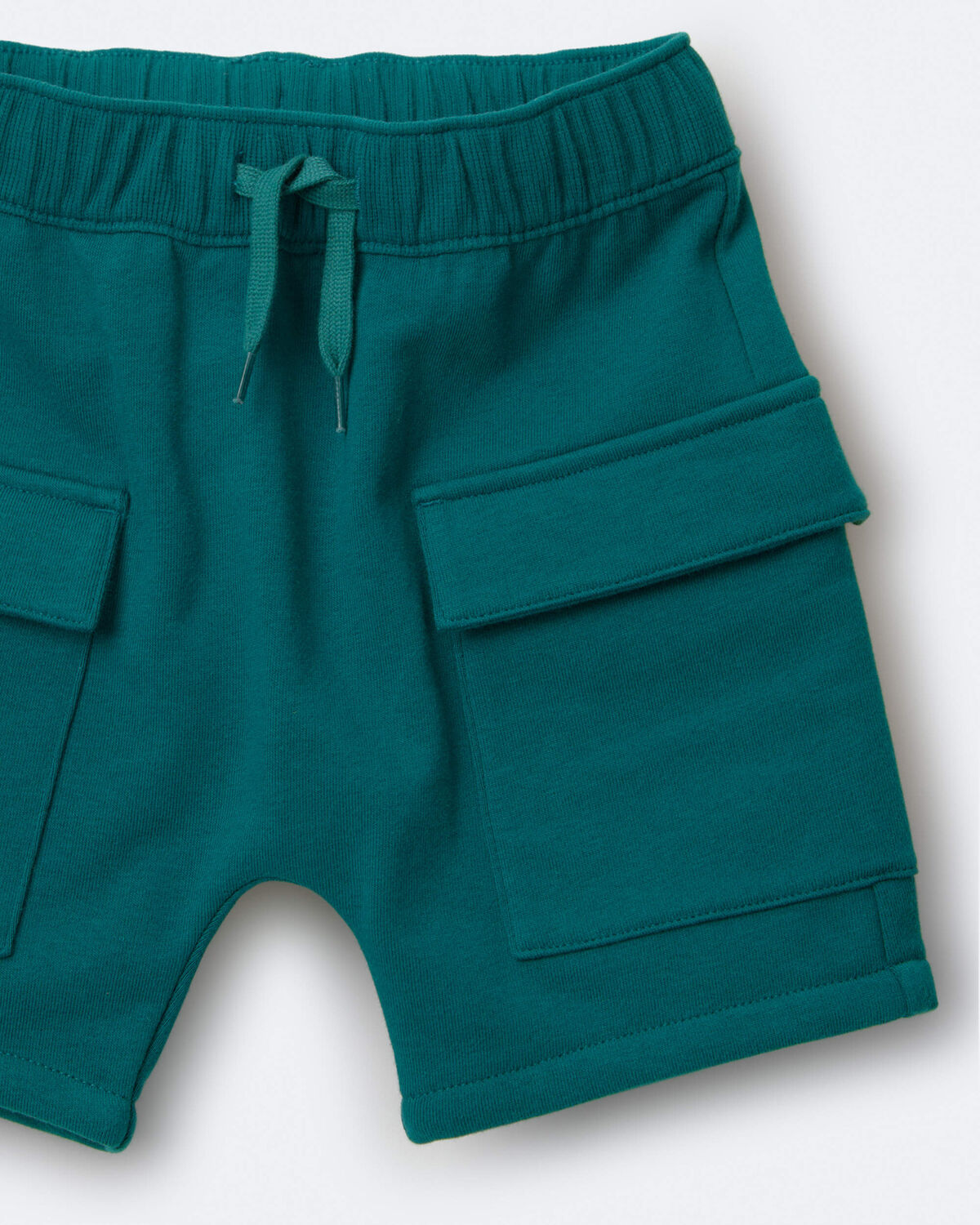 Toddler Boy French Terry Cargo Shorts - Green - Image 6