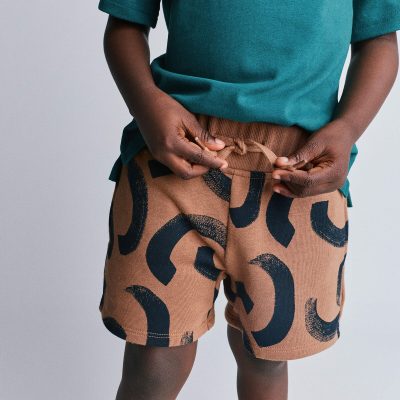 Toddler City Park™ Shorts in Abstract Print - Brown