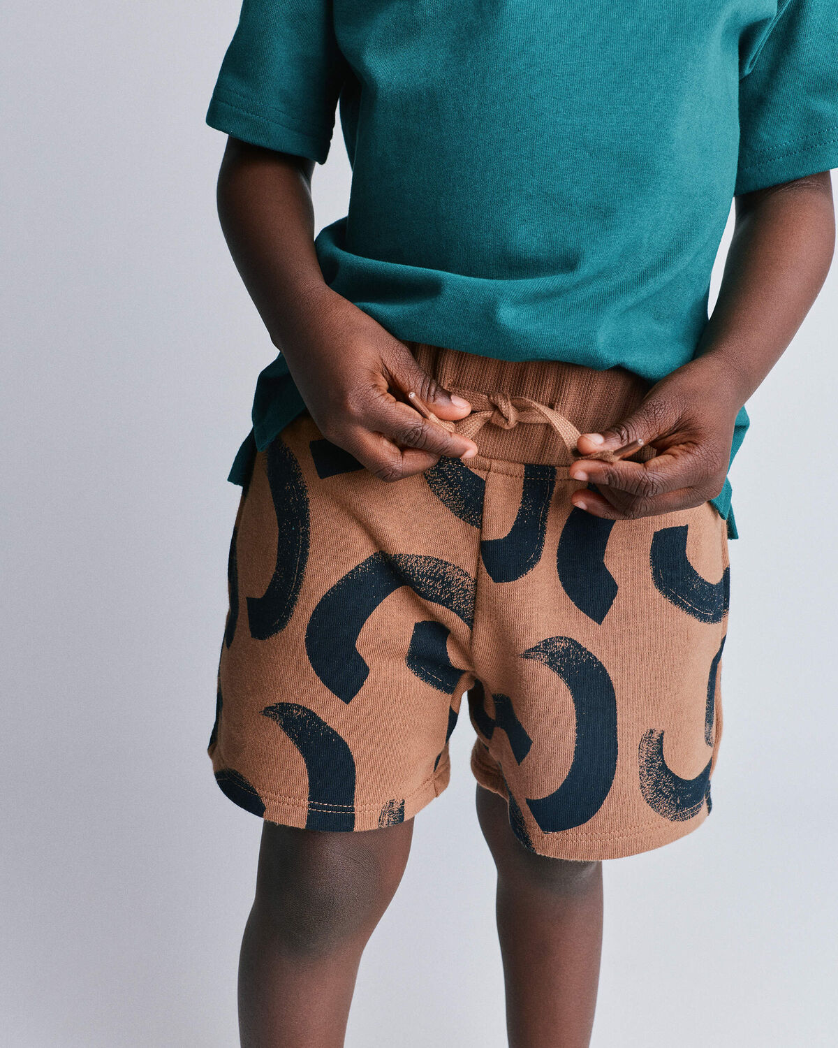 Toddler City Park™ Shorts in Abstract Print - Brown