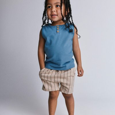 Toddler Henley Tank - Blue