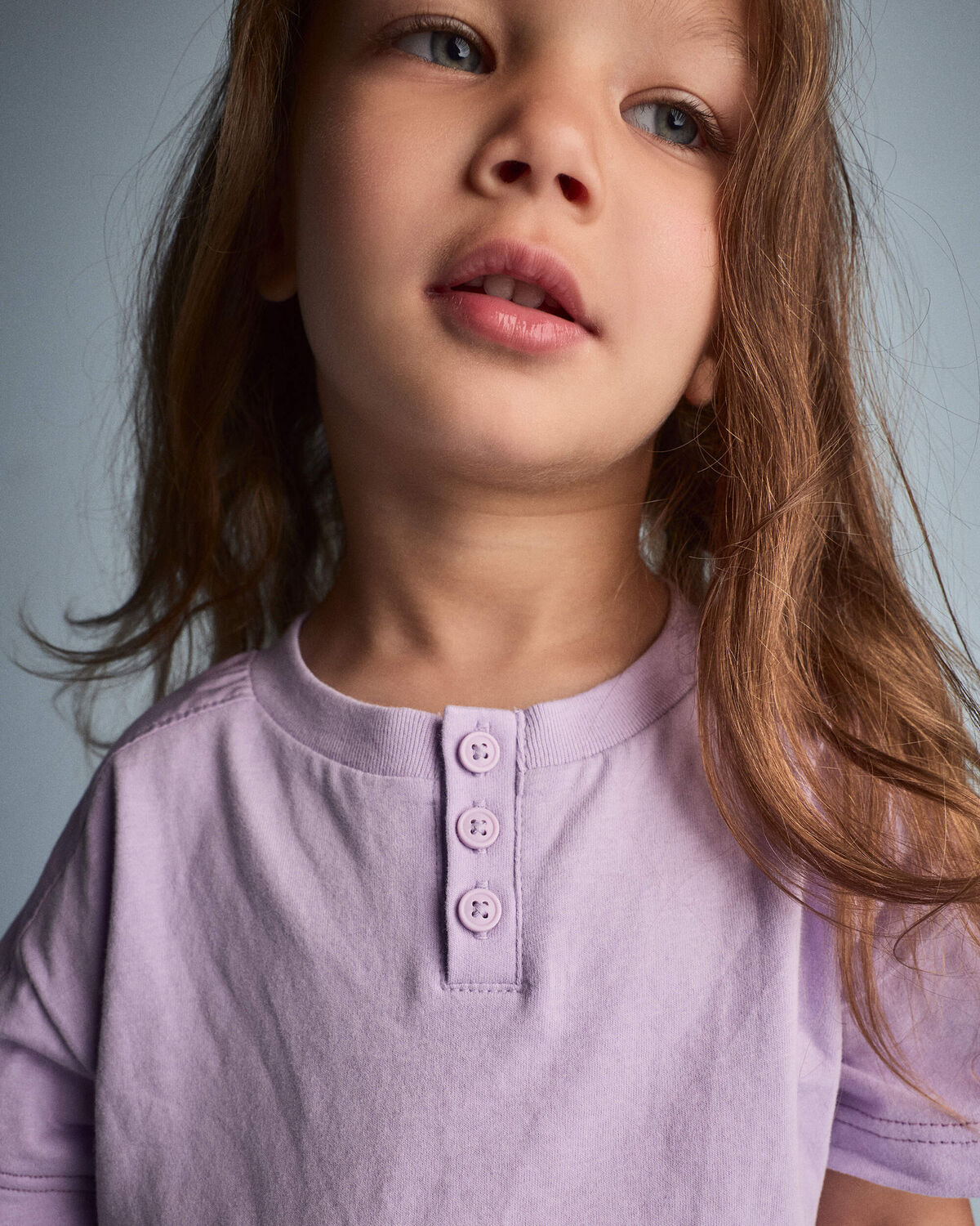 Toddler Henley Tee- Purple - Image 3