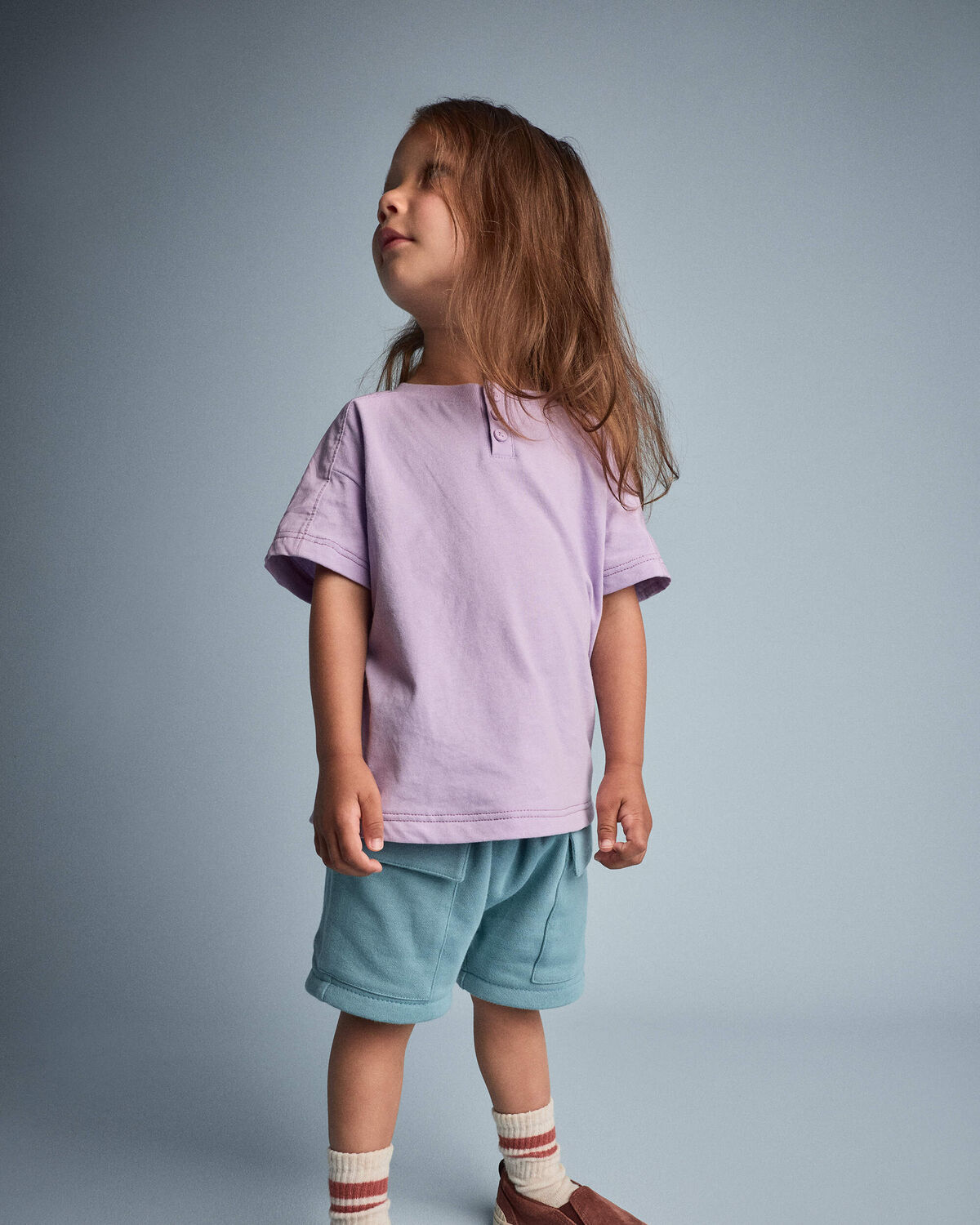 Toddler Henley Tee- Purple - Image 4