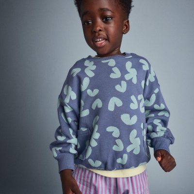 Toddler Otter Sweatshirt™ with Pockets in Abstract Print - Slate Blue