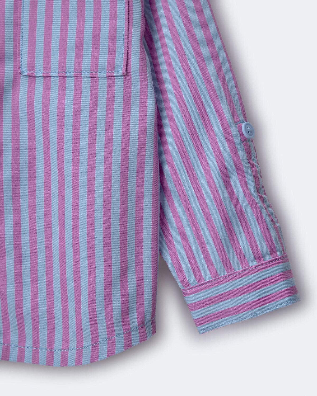 Toddler Boy Button-Down Long-Sleeve Shirt in Stripes - Blue/Purple - Image 2