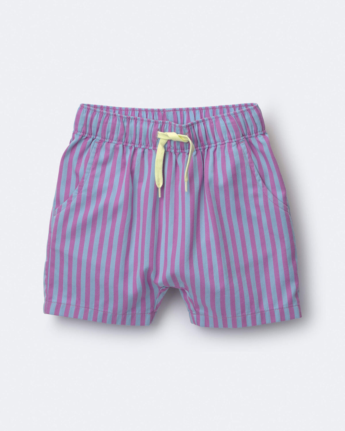 Toddler Boy Playground Shorts in Stripes - Blue/Purple - Image 2