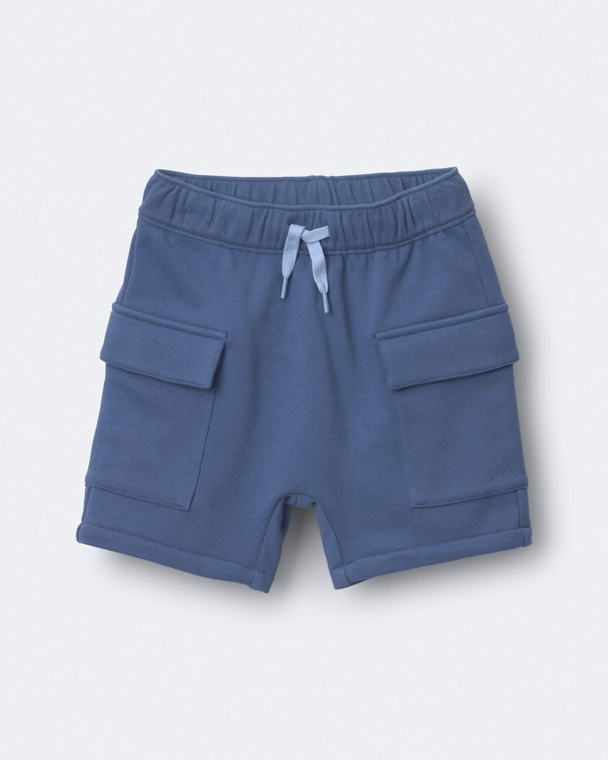 Toddler Boy French Terry Cargo Shorts - Slate Blue - Image 2