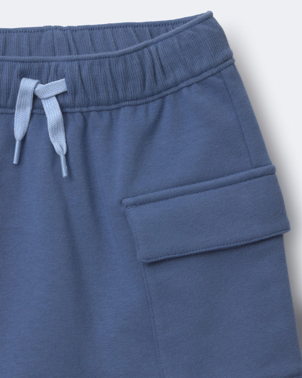 Toddler Boy French Terry Cargo Shorts - Slate Blue - Image 6