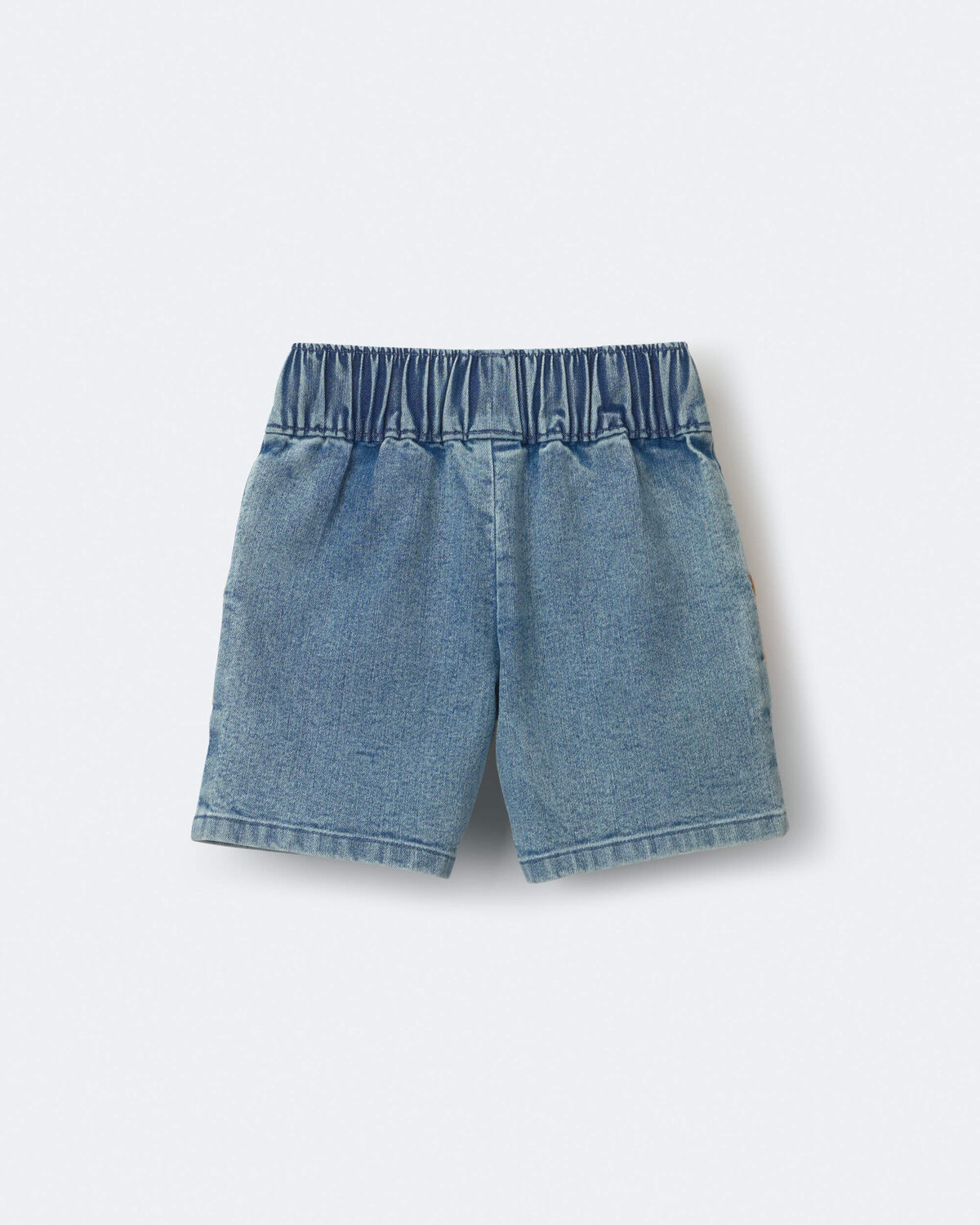 Toddler Colorblock Long-Line Shorts in Denim - Image 5