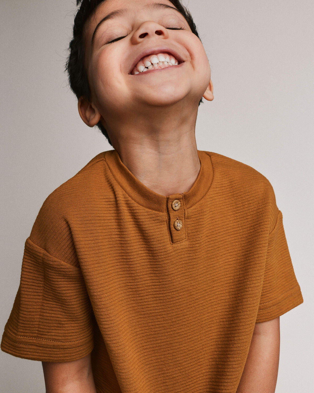 Toddler Boy Henley Tee with Pocket - Golden Yellow - Image 4