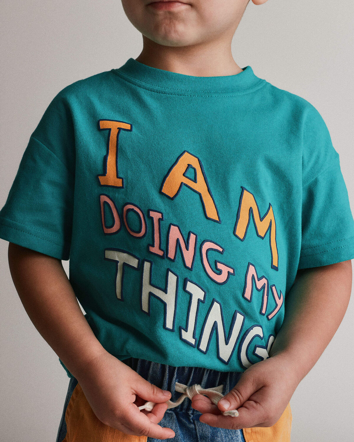 Toddler 'I Am Doing My Things' Relaxed Graphic Tee - Teal - Image 3