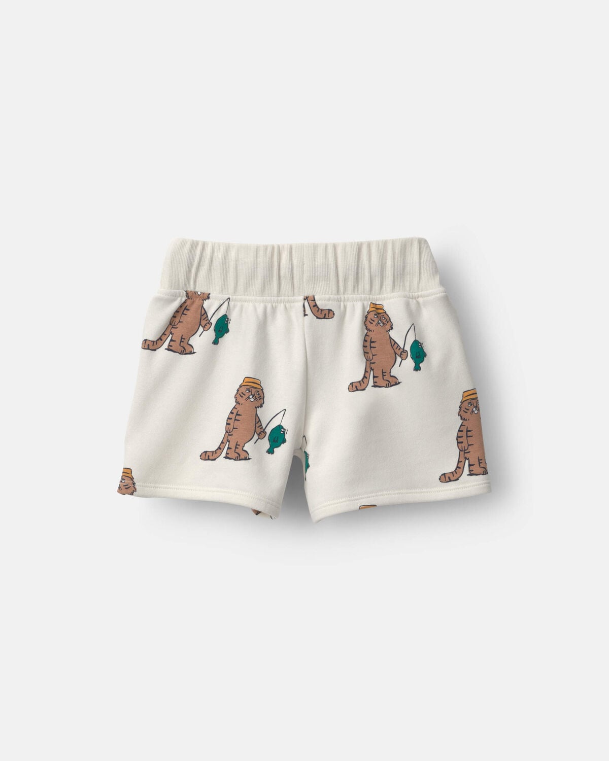 Toddler City Park™ Short in Fishing Tiger Print - Cream - Image 5