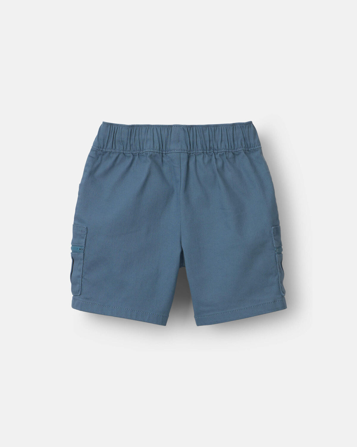 Toddler Boy Cargo Shorts with Zipper Pocket - Slate Blue - Image 5