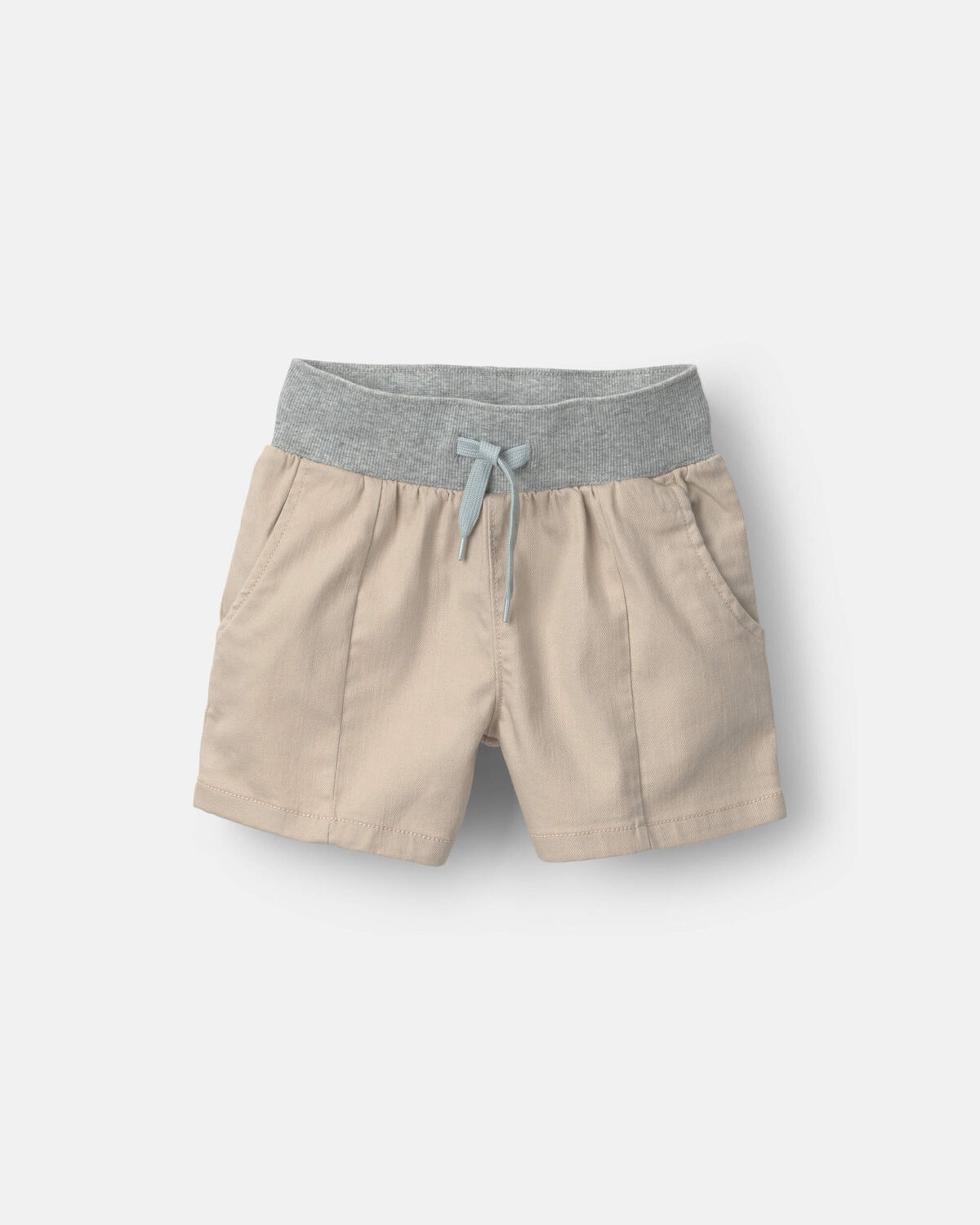 Toddler Boy Long-Line Shorts - Tan - Image 2