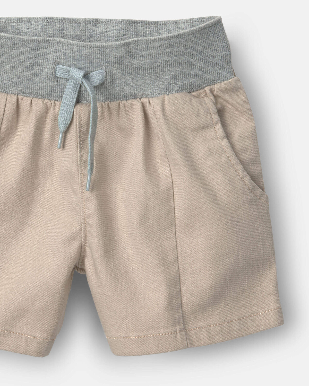 Toddler Boy Long-Line Shorts - Tan - Image 6