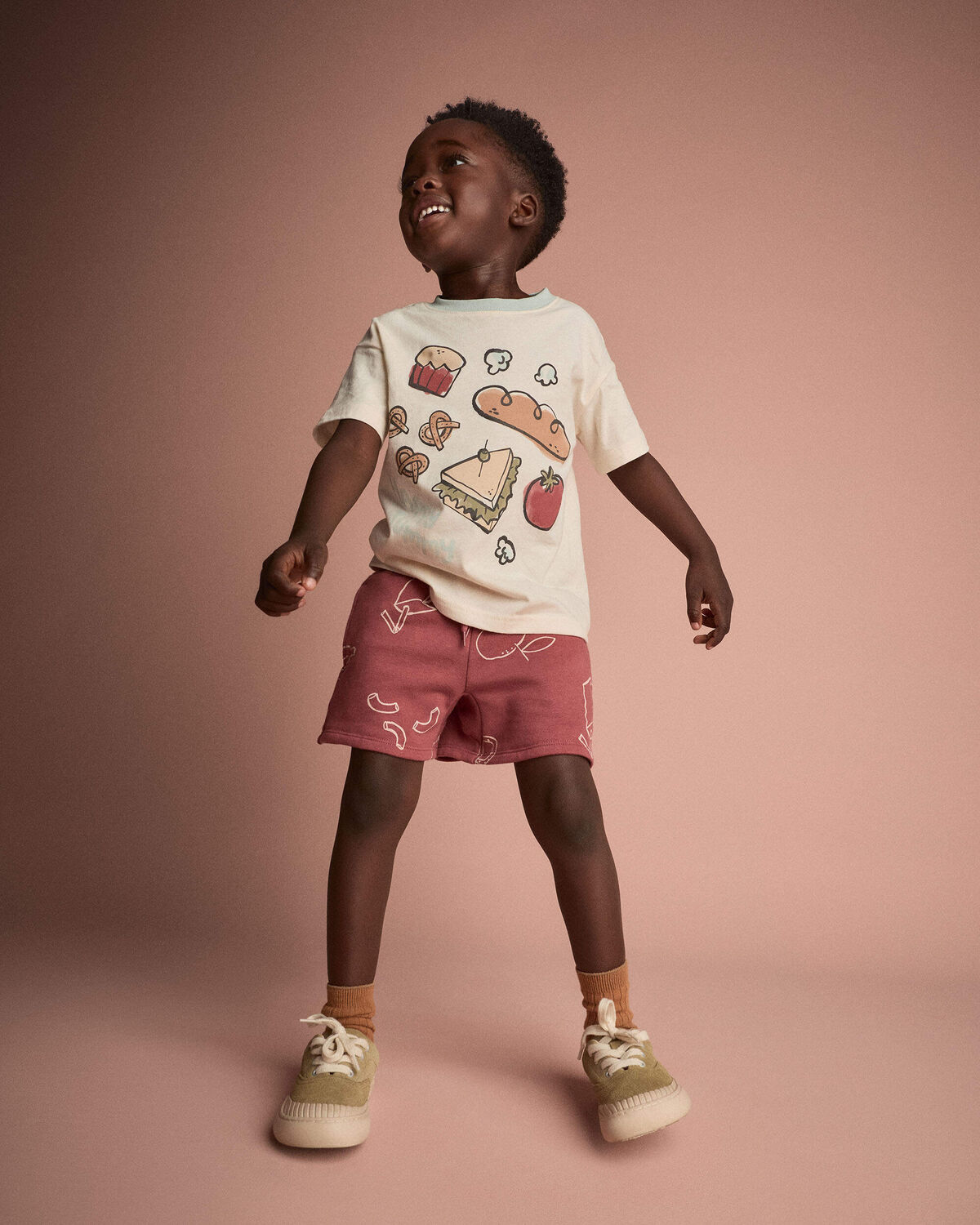 Toddler City Park™ Short in Snack Print - Red - Image 5