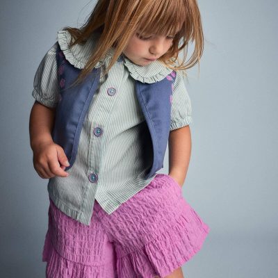 Toddler Girl Ruffle Butterfly Shorts - Pink
