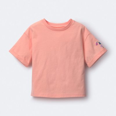 Toddler Girl Rolled Cuff Tee - Light Pink