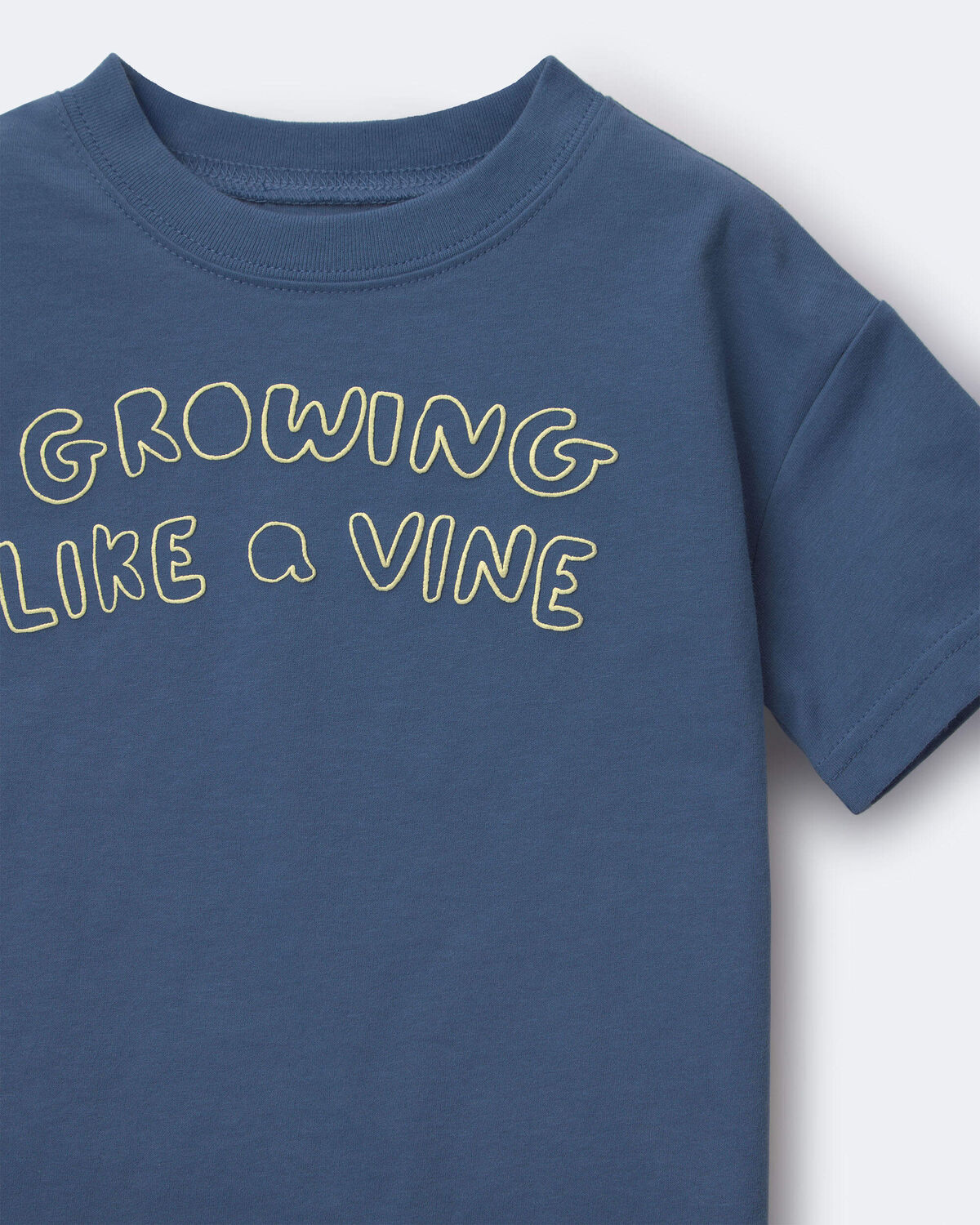 Toddler 'Growing Like a Vine' Relaxed Graphic Tee - Slate Blue - Image 2