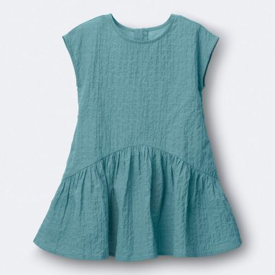 Toddler Girl Asymmetrical Drop-Waist Dress - Teal