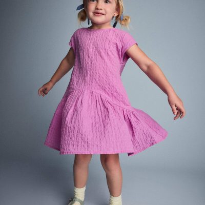 Toddler Girl Asymmetrical Drop-Waist Dress - Pink