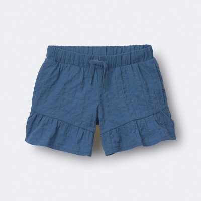 Toddler Girl Ruffle Butterfly Shorts - Slate Blue