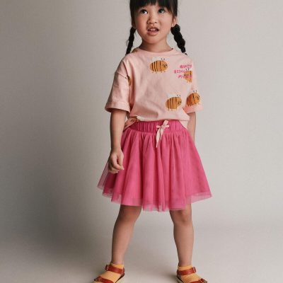 Toddler Girl Avenue Twirl™ Mini Skirt with Tulle - Hot Pink