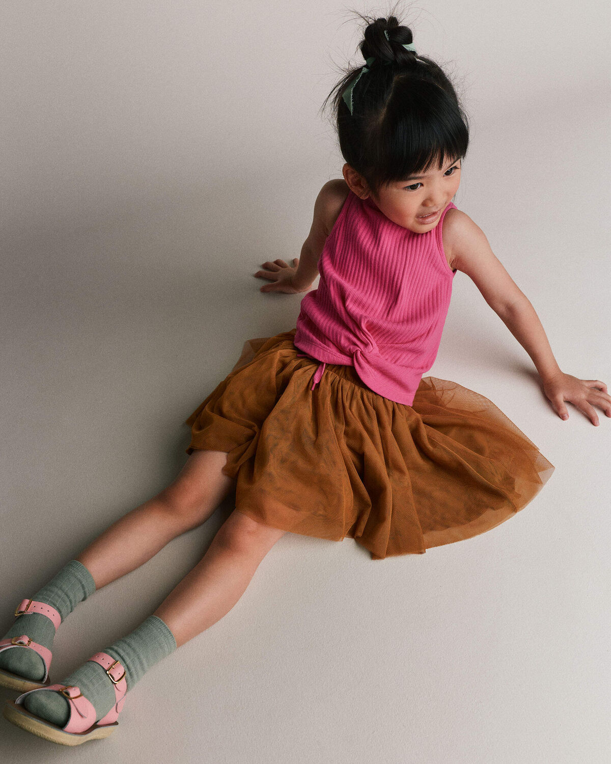 Toddler Girl Avenue Twirl™ Mini Skirt with Tulle - Golden Yellow - Image 3