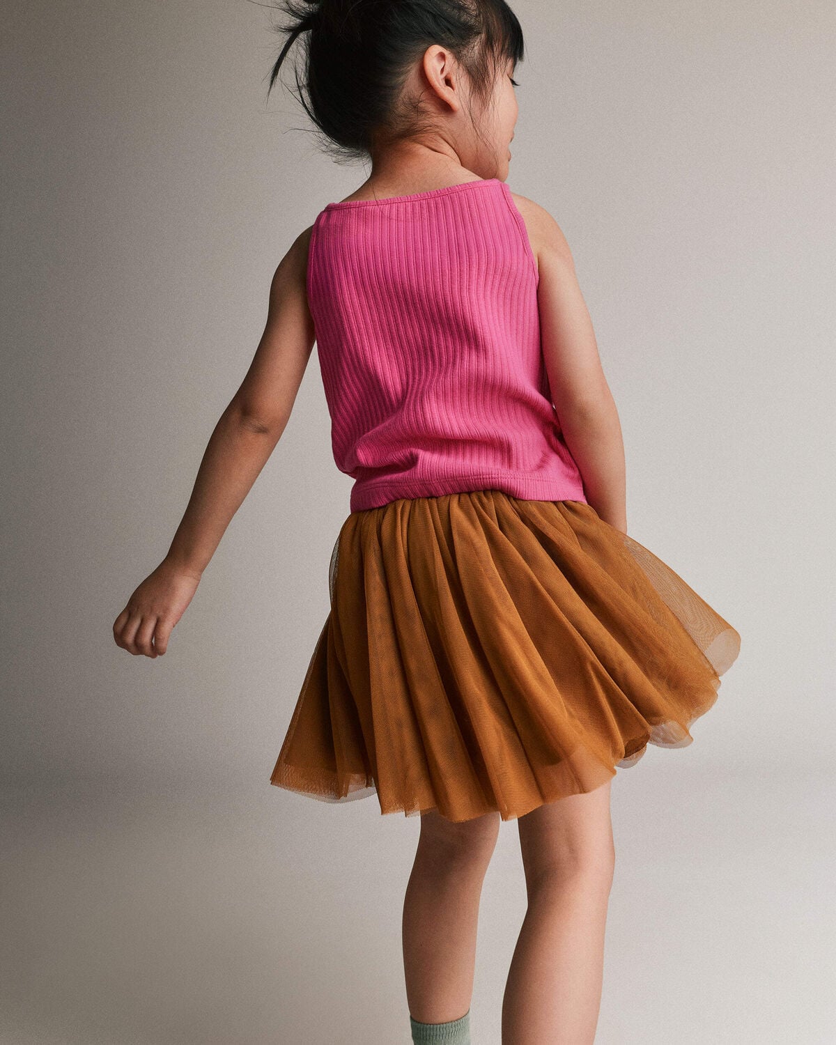Toddler Girl Avenue Twirl™ Mini Skirt with Tulle - Golden Yellow - Image 4