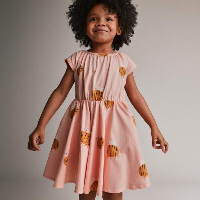 Toddler Girl Avenue Twirl™ Dress in Bee Print - Light Pink
