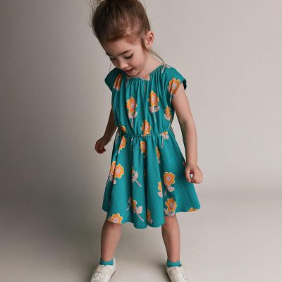 Toddler Girl Avenue Twirl™ Dress in Floral Print - Teal