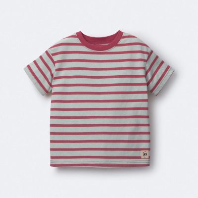 Toddler Boy Relaxed Tee in Stripes - Red/Blue
