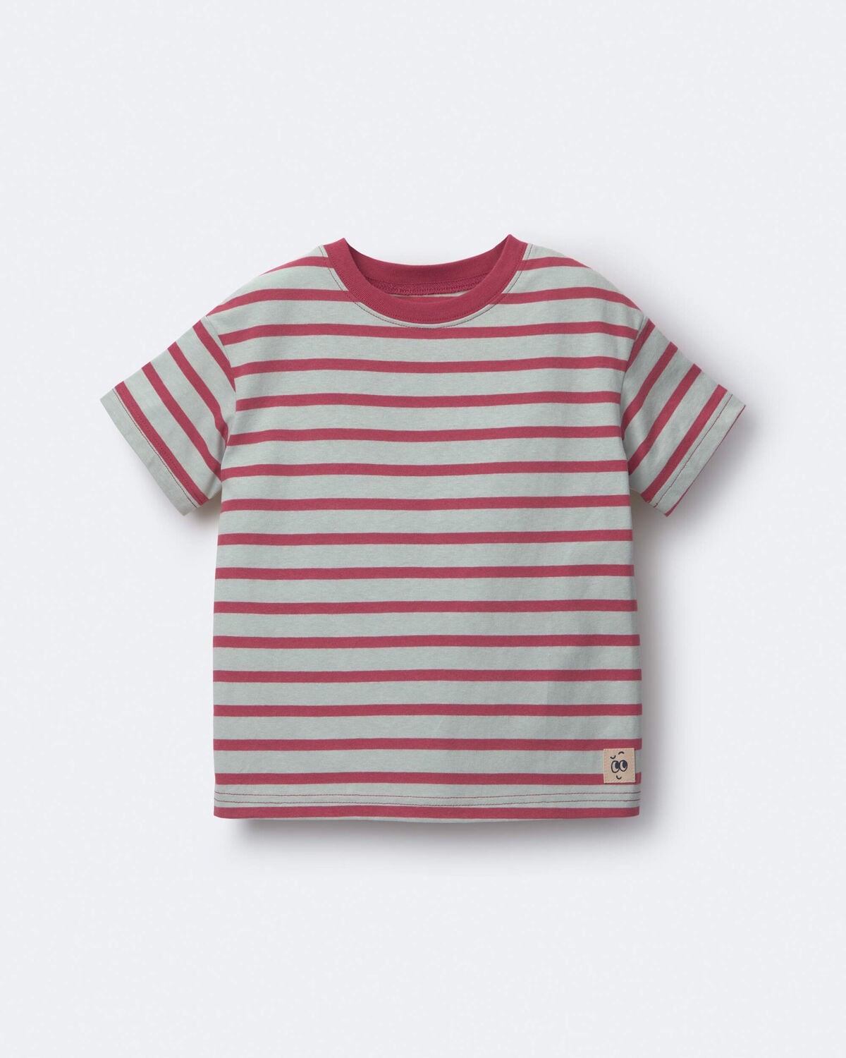Toddler Boy Relaxed Tee in Stripes - Red/Blue