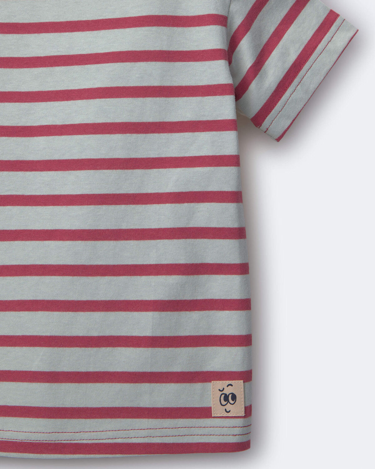 Toddler Boy Relaxed Tee in Stripes - Red/Blue - Image 2