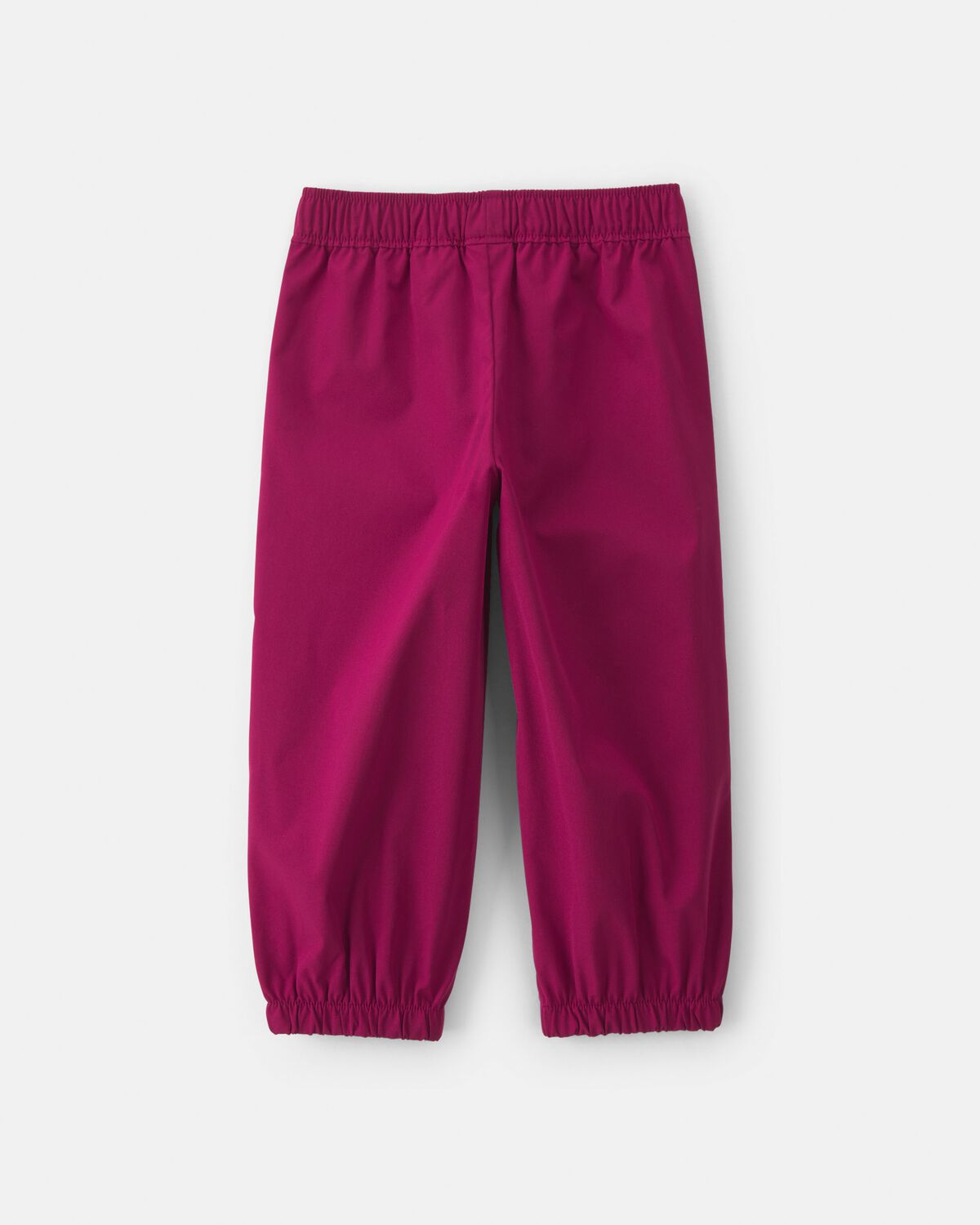 Toddler Girl Bow-Cuff Poplin Joggers - Burgundy - Image 4