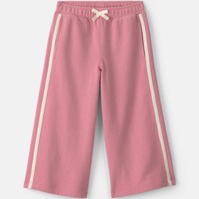 Toddler Girl French Terry Wide-Leg Pants - Pink