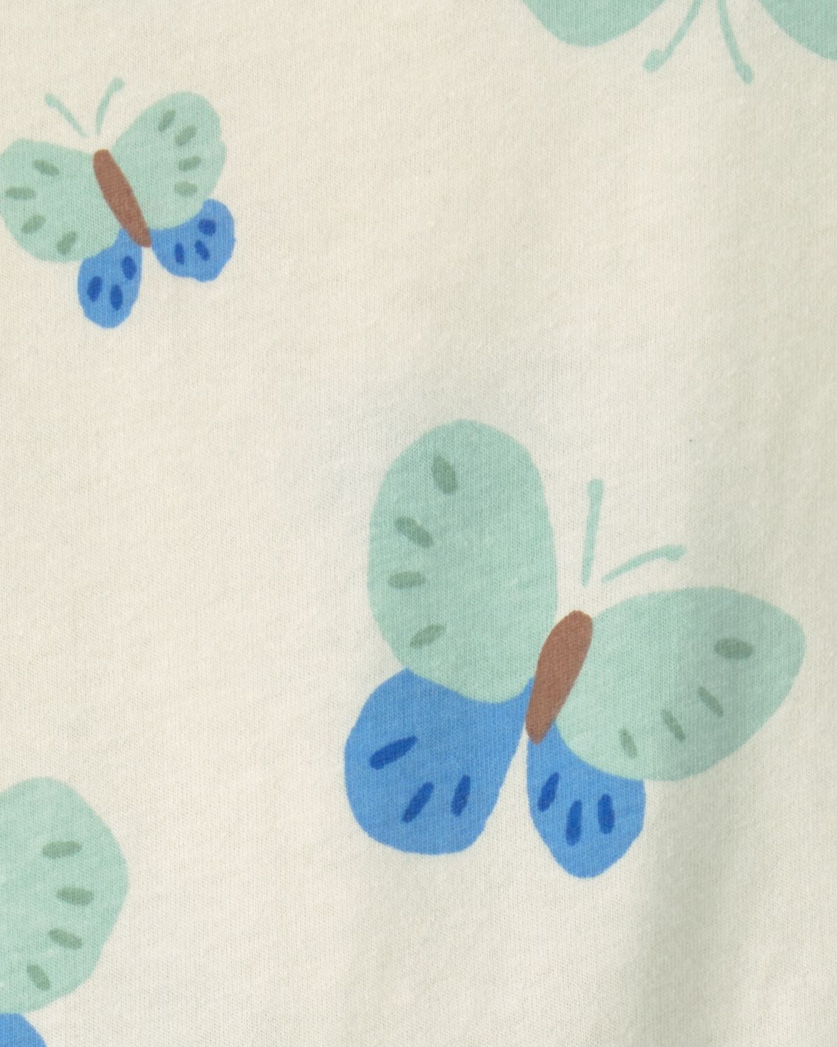 Toddler Girl Butterfly Peplum Top - Cream - Image 2