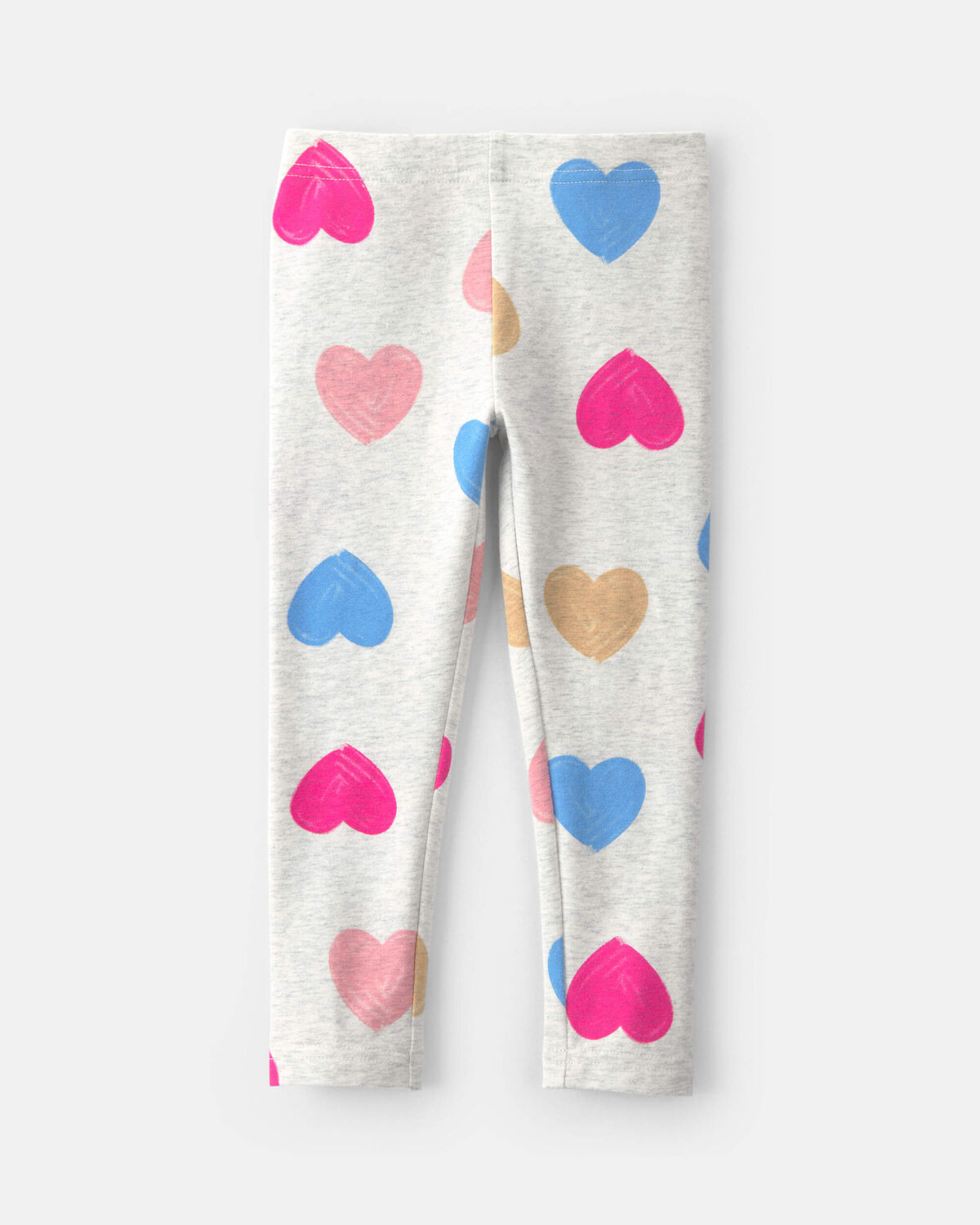 Toddler Girl Heart Cotton Pull-On Stretch Leggings - Image 2