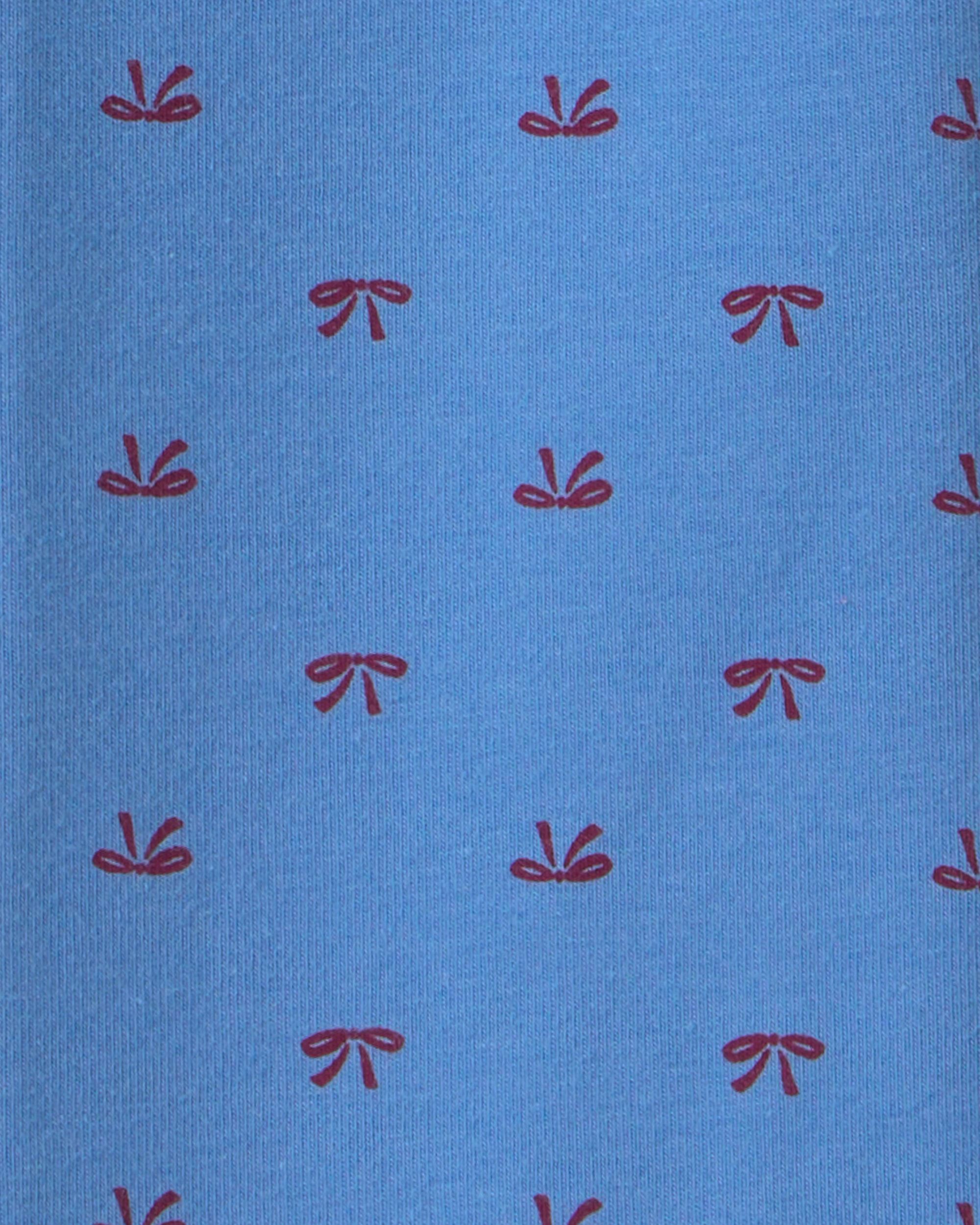 Toddler Girl Bow Cotton Pull-On Stretch Flare Leggings - Blue - Image 4