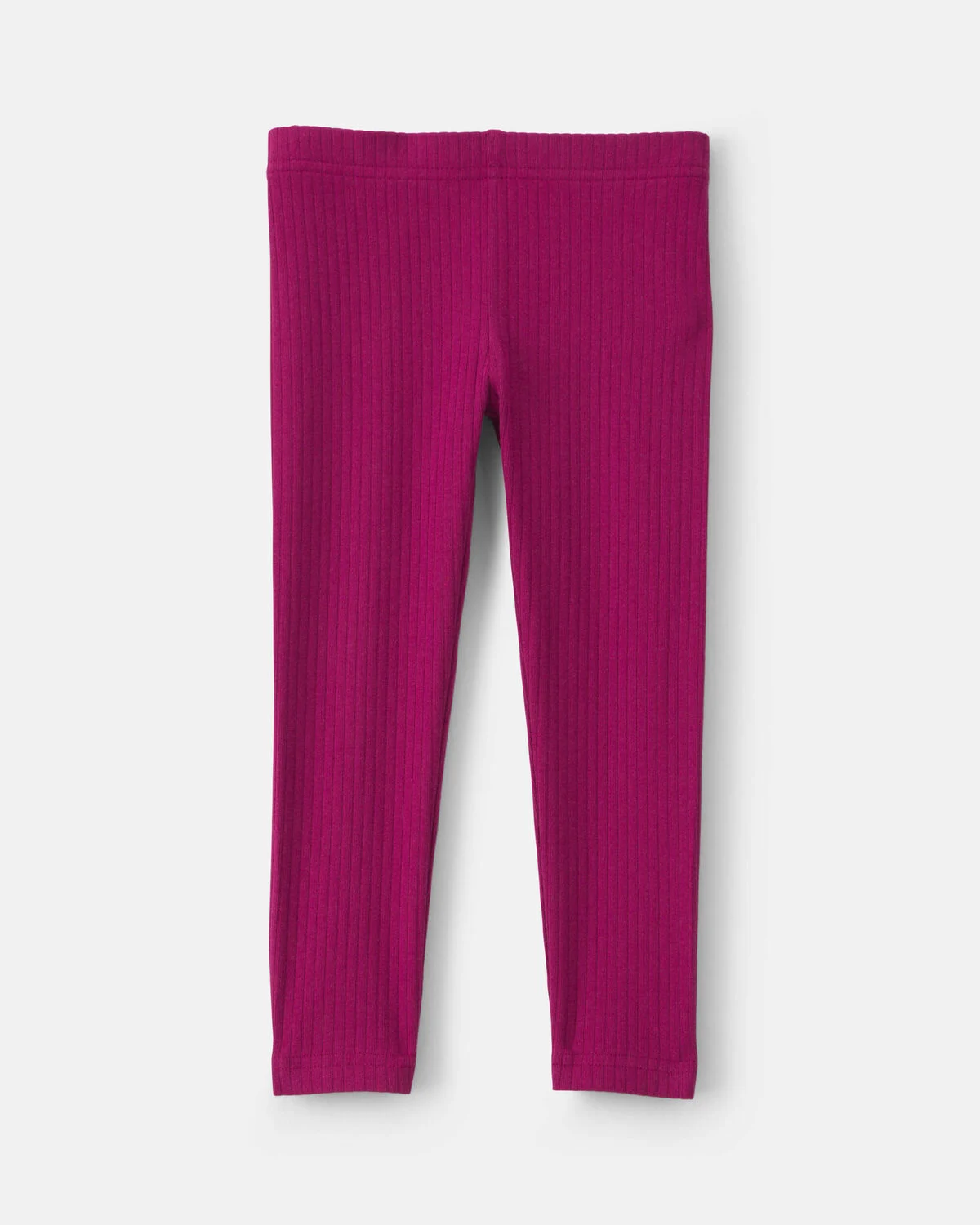 Toddler Girl Cotton Pull-On Stretch Leggings - Burgundy - Image 2