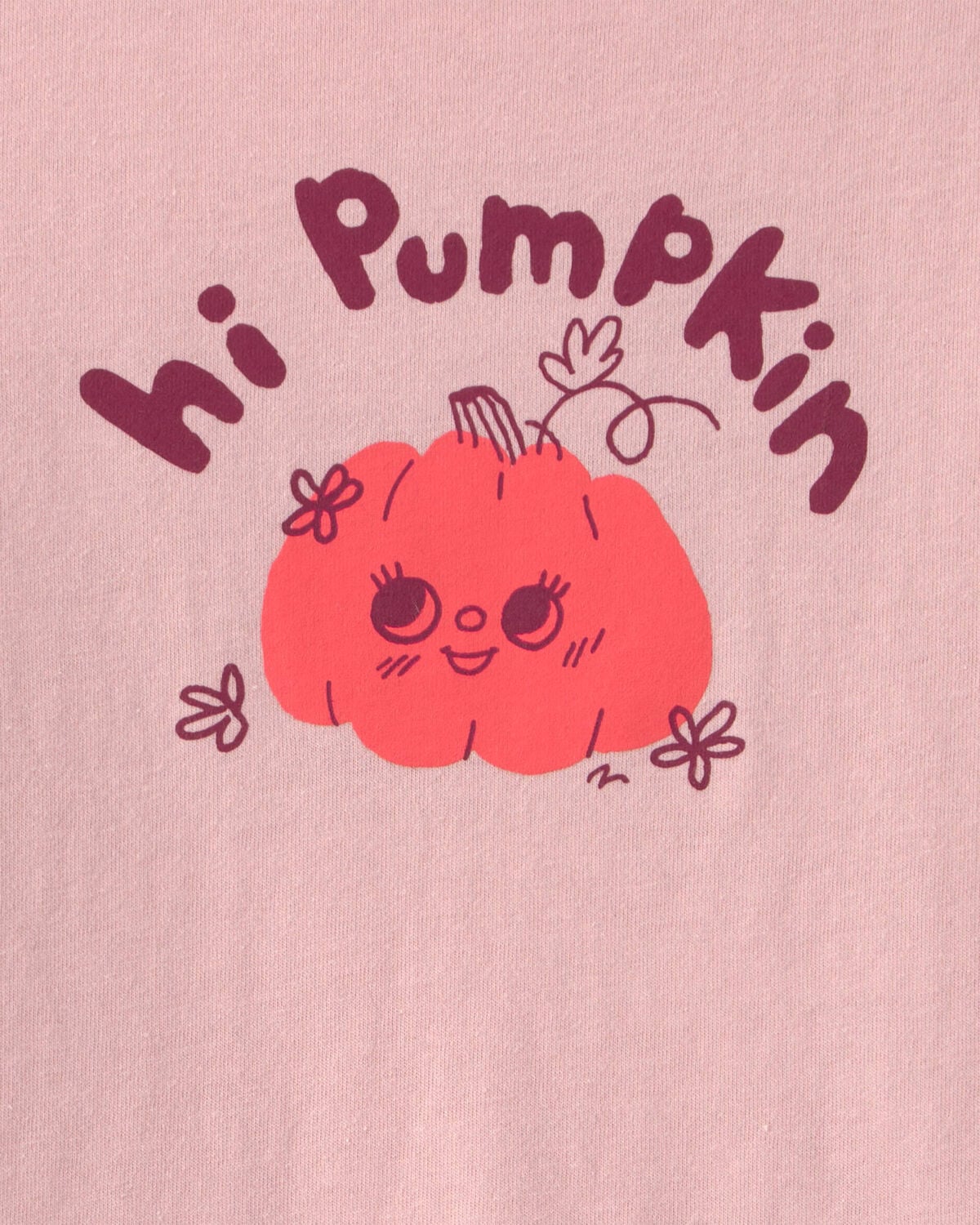Toddler Girl Halloween 'Hi Pumpkin' Graphic Tee - Pink - Image 2