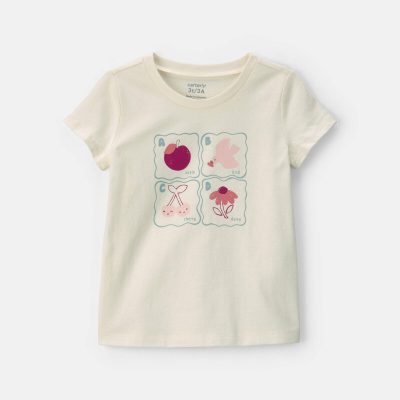 Toddler Girl 'ABC' Graphic Tee - Cream