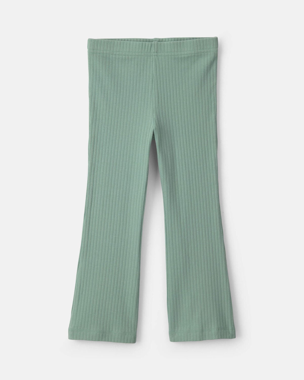 Toddler Girl Cotton Pull-On Stretch Flare Leggings - Green