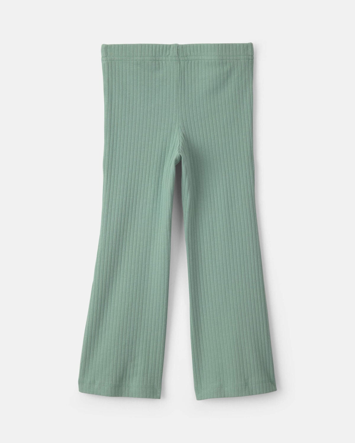 Toddler Girl Cotton Pull-On Stretch Flare Leggings - Green - Image 2