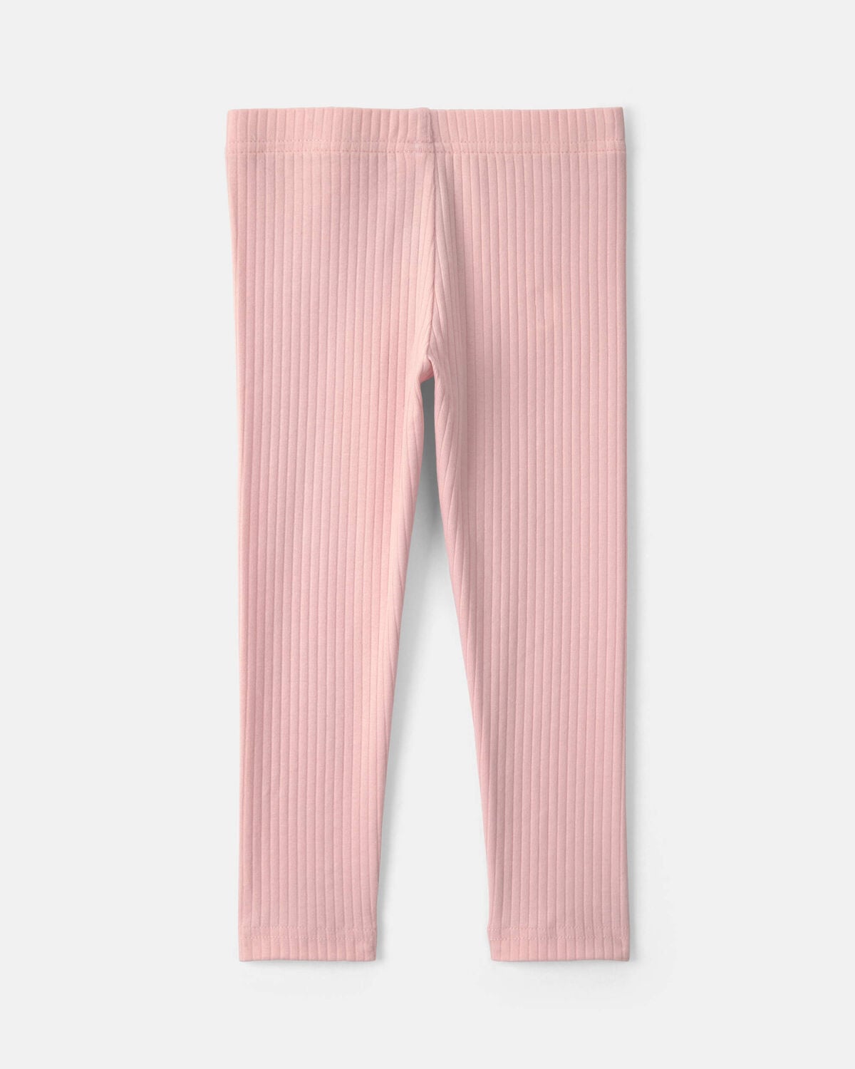 Toddler Girl Cotton Pull-On Stretch Rib Leggings - Pink - Image 2