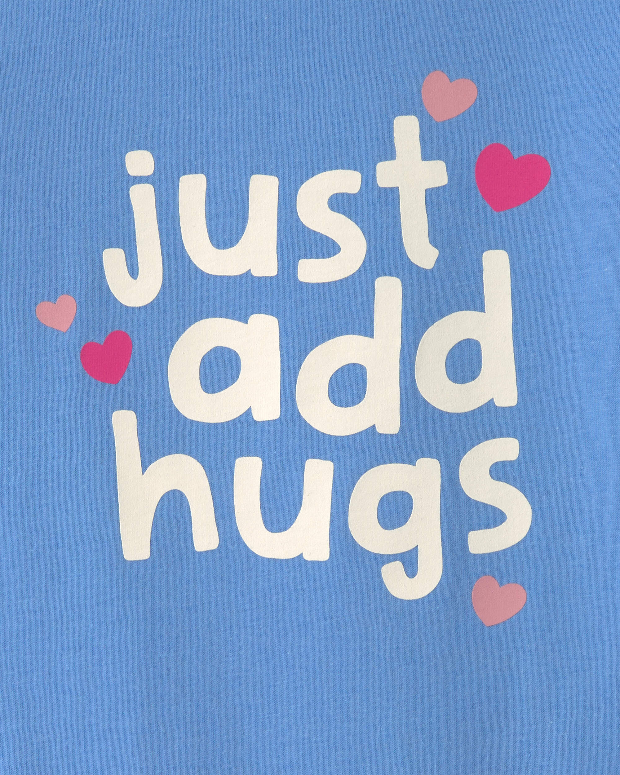 Toddler Girl 'Just Add Hugs' Long-Sleeve Graphic Tee - Blue - Image 3