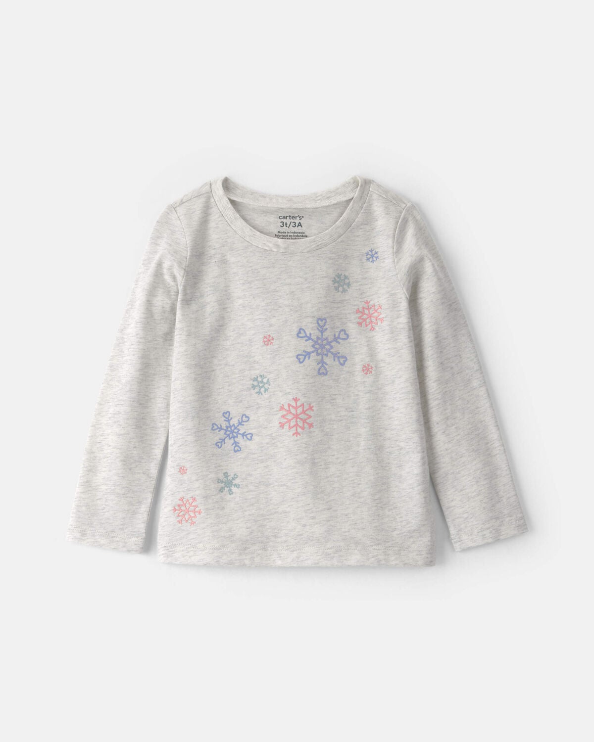 Toddler Girl Snowflake Long-Sleeve Graphic Tee - Grey
