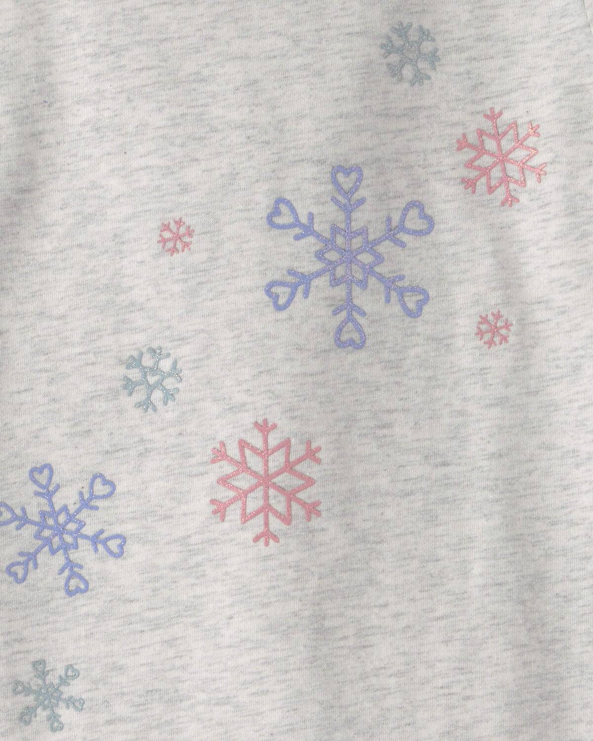 Toddler Girl Snowflake Long-Sleeve Graphic Tee - Grey - Image 2