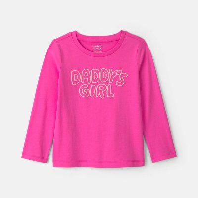 Toddler Girl 'Daddy's Girl' Long-Sleeve Graphic Tee - Pink