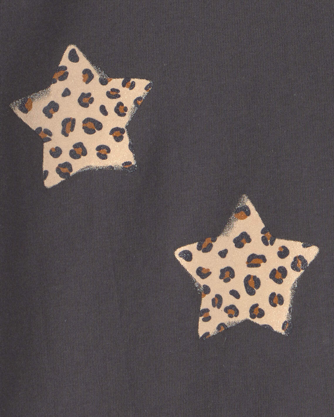 Toddler Girl Leopard Star Long-Sleeve Graphic Tee - Black - Image 3